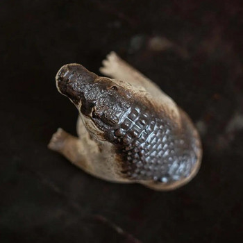 Ειδώλιο τσαγιού Χρήσιμο χειροποίητο ειδώλιο τσαγιού κροκόδειλου Εντυπωσιακό κατοικίδιο τσαγιού Χειροποίητο οικιακό κατοικίδιο ζώο τσαγιού κροκόδειλος