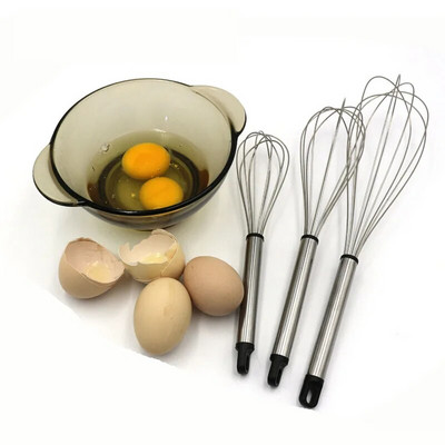 (8/10/12 hüvelyk) Egg Tools Rozsdamentes acél tojáshabverő kézi habverő mixer Konyhai eszközök Krémkeverő otthoni konyhai eszközökhöz