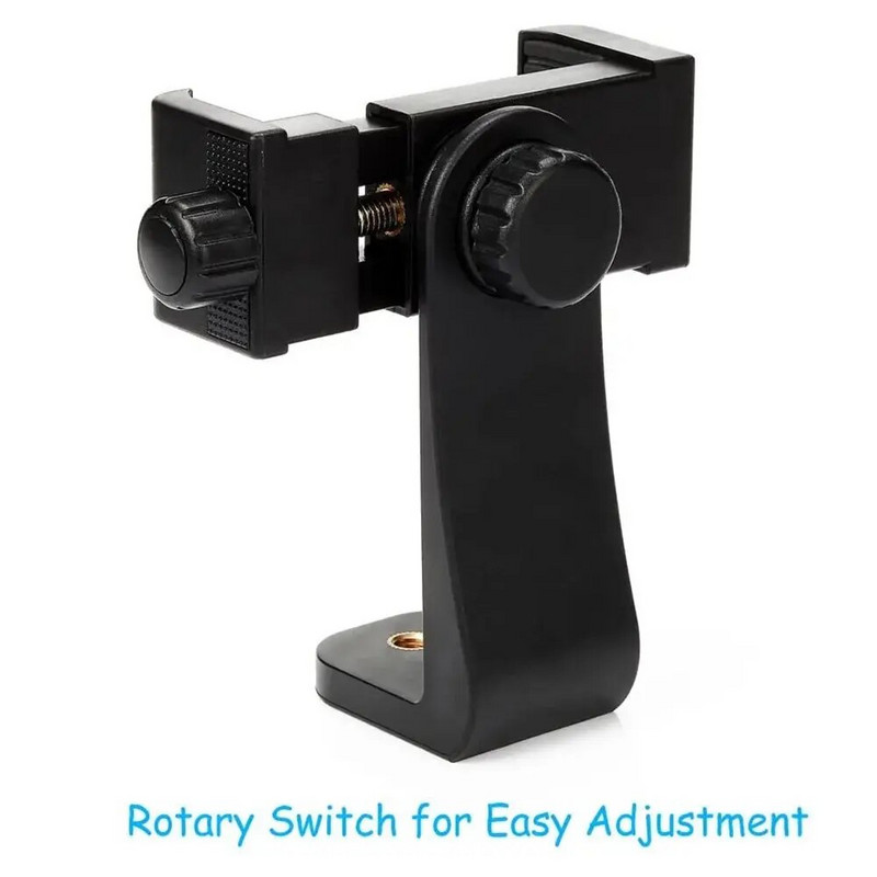 Universalus mobiliojo telefono spaustukas, besisukantis 360 laipsnių, skirtas iPhone 15 14 13 12 11 Pro Max 1/4 prisukamas mobiliojo telefono laikiklis stalinis trikojo adapteris