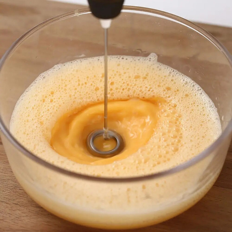 1db elektromos tejhabosító tojáshabverő konyhai italhabos habverő keverő kávé tejszínhabos habverő habverő