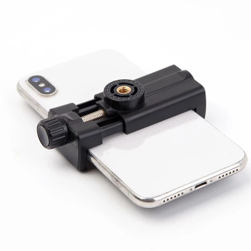 Dviejų angų telefono laikiklis trikojo tvirtinimo adapteriui Mobiliojo telefono „Tripe Cellular Support“ išmaniojo telefono laikiklio spaustukas trikojo spaustukui