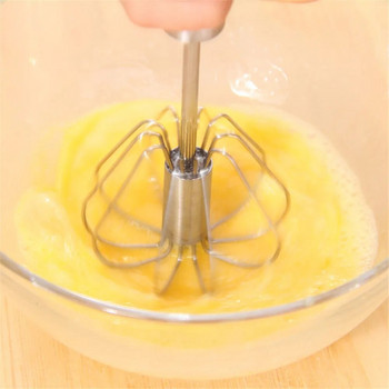 Χειροκίνητος αναδευτήρας χεριού από ανοξείδωτο ατσάλι Bar Kitchen Gadget Whisk Milk Foamer Cream Blender Mixer Ημιαυτόματος αναδευτήρας χειρός