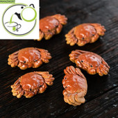 Kinijos Yixing rankų darbo purpurinė molio arbata naminių gyvūnėlių parduotuvė skulptūra krabų statulos papuošalai gyvūnų arbata figūrėlės amatai arbatos rinkinio dekorai