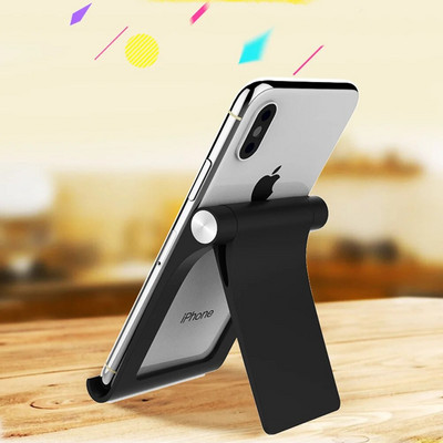 Creative 360° reguliuojamas plokščias stovo laikiklis Sulankstomas nešiojamas telefono kilimėlio laikiklis telefono planšetiniam kompiuteriui (juodas)