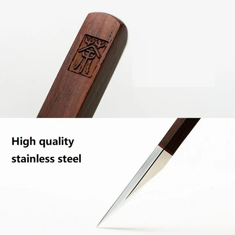 Roku darbs rombveida nerūsējošā tērauda Awl Pu`er tējas nazis Biznesa dāvanas