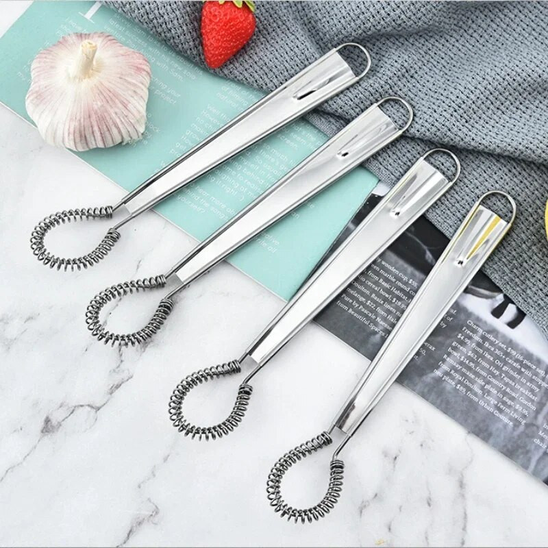 1 gabalas 20 cm nerūdijančio plieno magiškas rankinis spyruoklinis plaktuvas mini virtuvės kiaušinių padažų maišytuvas