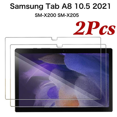 Grūdintas stiklas, skirtas Samsung Tab A8 Glass 2021 10,5 colio planšetiniam kompiuteriui 9H Tab A8 X200 X205 apsauginė plėvelė ekrano apsauga TabA8 Glass