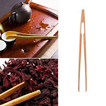 1 PC Гореща разпродажба Дървена щипка за чай Бамбукова кухненска салата Тост за храна Тонг Щипка Пинсета Бекон Захар Леден чай Прибори за чай Аксесоари