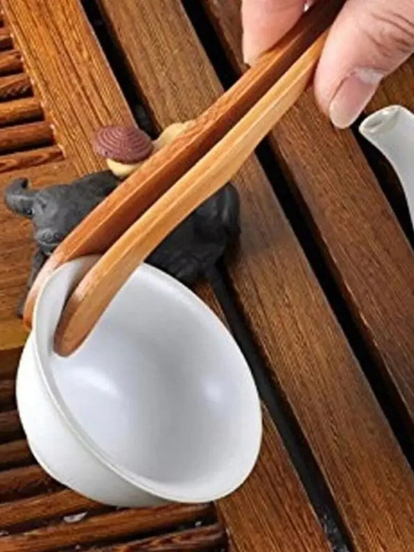 1 PC karštas išpardavimas medinis arbatos spaustukas Bambuko virtuvės salotos Maistas Skrudintuvas Pincetas Bekonas Cukrus Ledo Arbatos Indas Arbatos reikmenys