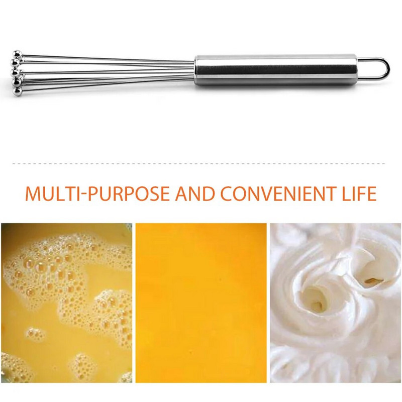 Karoliukų rutulinio plaktuvo rankinis nerūdijančio plieno kiaušinių maišymo strypo maišytuvas virtuvės buitinis maišytuvas rankinis kiaušinių plakiklis „pasidaryk pats“ kepimo įrankis