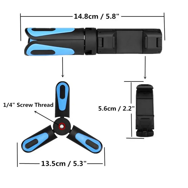 Cimapr 360 rotacinis vertikalus fotografavimas 2 viename mini trikojo telefono laikiklis, skirtas iPhone Max Xs X 8 7 Plus Samsung S8 S9 Piexl 2 3