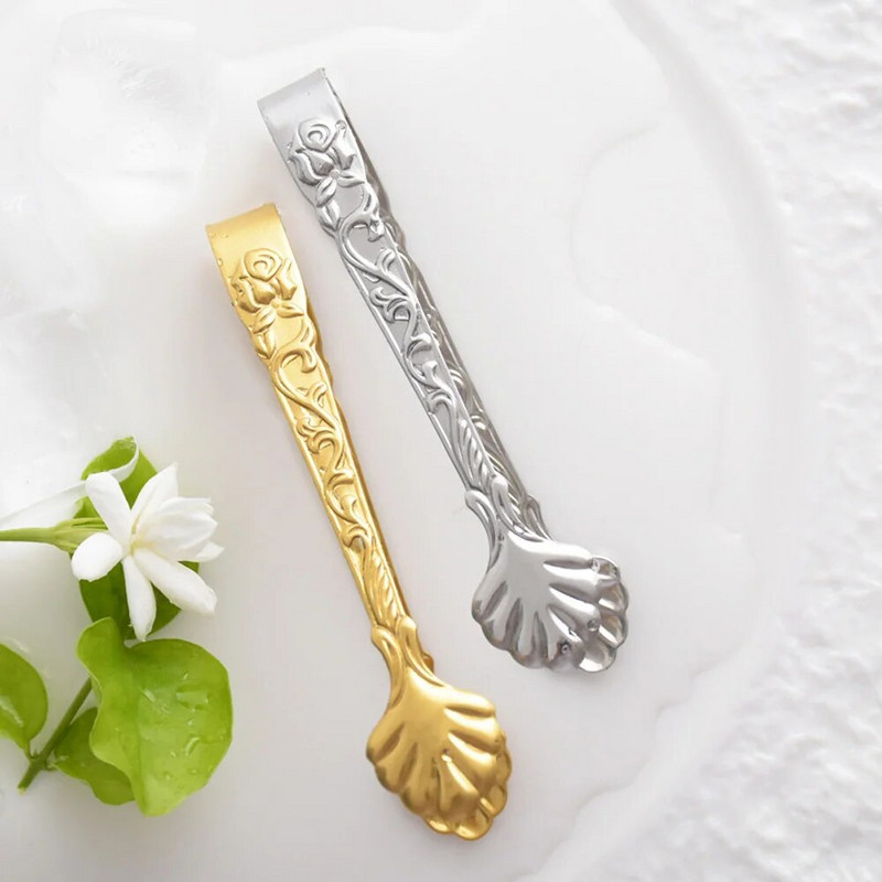 Mažas nerūdijančio plieno arbatos baras Kavos duonos kubelio cukraus žnyplės Ledo žnyplės Virtuvės priedai Maisto patiekimo spaustukas