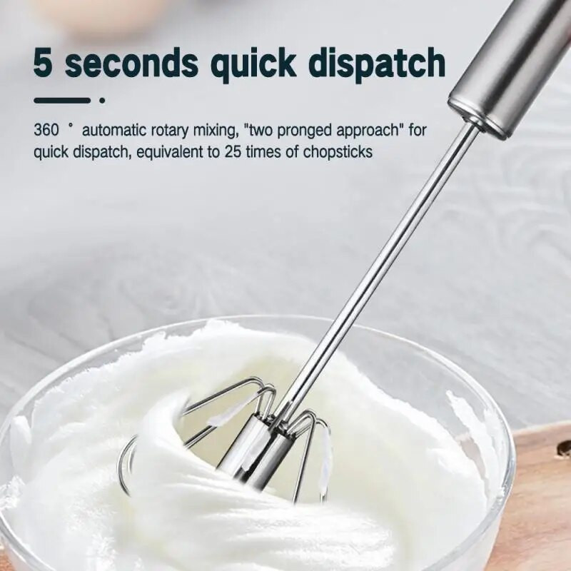 Οικιακό Ημιαυτόματο Αυγοδάρτη 304 από ανοξείδωτο ατσάλι Χειροκίνητος αναδευτήρας χειρός Αναδευτήρας Αυγών Εργαλεία Αυγών Κουζίνας