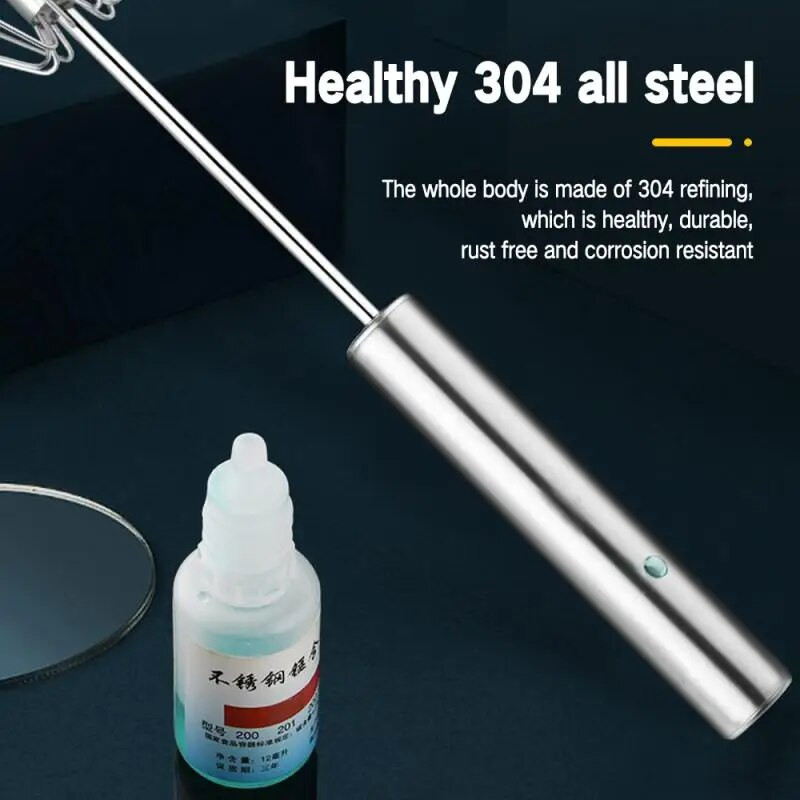 Οικιακό Ημιαυτόματο Αυγοδάρτη 304 από ανοξείδωτο ατσάλι Χειροκίνητος αναδευτήρας χειρός Αναδευτήρας Αυγών Εργαλεία Αυγών Κουζίνας