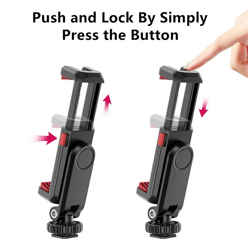 UURIG ST-06S Vertikalus fotografavimo telefono laikiklis DSLR fotoaparato monitoriaus laikiklis trikojo tvirtinimo spaustukas, skirtas išmaniuoju telefonu filmuoti vaizdo įrašus