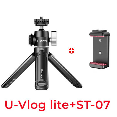 Ulanzi U-Vlog lite mini trikojis su 360 kamuolio galvute ir šalto bato asmenukių lazdele stalinis trikojis, skirtas fotoaparatui iPhone Android Phone DSLR