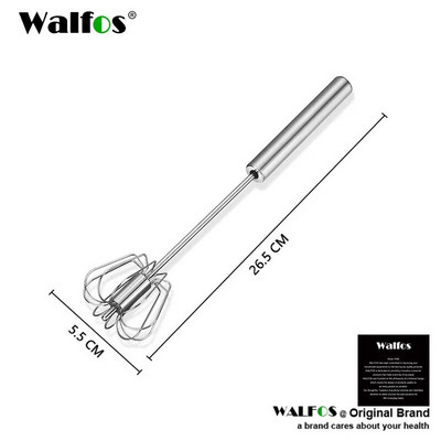 WALFOS nerūdijančio plieno rankinis slėginis besisukantis pusiau automatinis kavos ir pieno maišytuvas kiaušinių plaktuvas rankinis virtuvės gaminimo įrankis