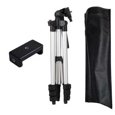 Išmaniojo telefono trikojis Mobiliojo telefono trikojis, skirtas telefonui Trikojis, skirtas mobiliajam telefonui, nešiojamasis stovo laikiklis, asmenukės paveikslėlis