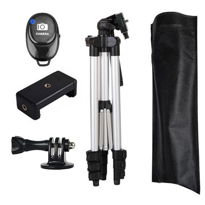 Išmaniojo telefono trikojis Mobiliojo telefono trikojis, skirtas telefonui Trikojis, skirtas mobiliajam telefonui, nešiojamasis stovo laikiklis, asmenukės paveikslėlis