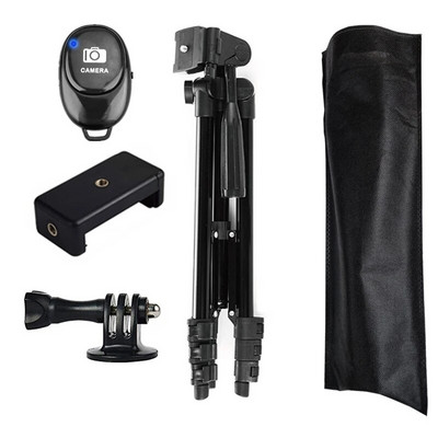 Išmaniojo telefono trikojis Mobiliojo telefono trikojis, skirtas telefonui Trikojis, skirtas mobiliajam telefonui, nešiojamasis stovo laikiklis, asmenukės paveikslėlis