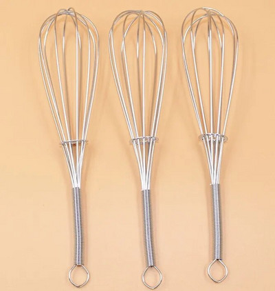 18 cm kiaušinių maišymas 304 nerūdijančio plieno vielos plaktuvas Rankinis kiaušinių plakimo maišytuvas virtuvės kepimo indai strypai plakti grietinėlės sviesto plaktuvą