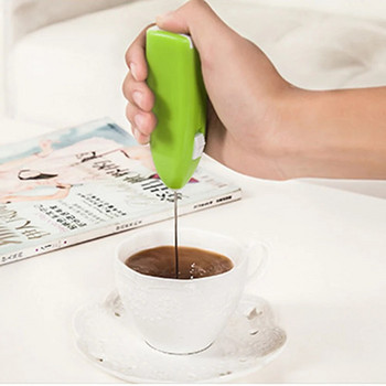Мини миксер за разпенване на мляко, електрическа бъркалка за кафе от неръждаема стомана, ръчен уред за разпенване на мляко, удобен за готвене с пенообразувател за кафе