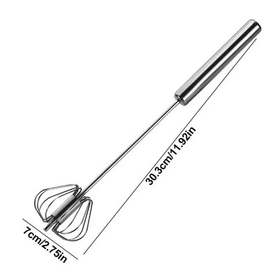 Kiaušinių grietinėlės plaktuvas Pusiau automatinis nerūdijančio plieno plaktuvas, stūmimo tipas, besisukantis virtuvės plakimo plaktuvas, virimo maišomas plaktuvas Rankiniai įrankiai