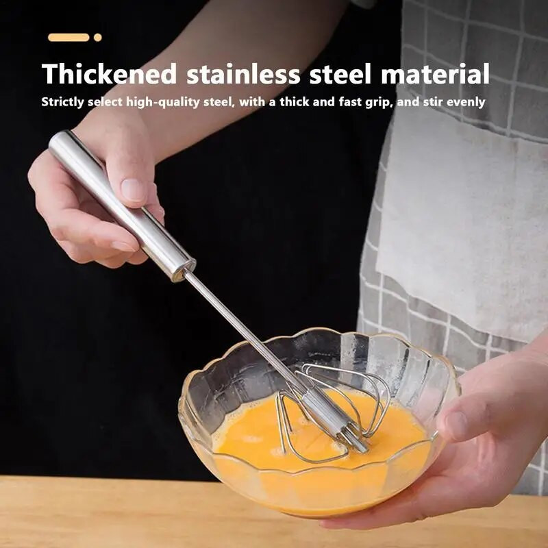 Kiaušinių grietinėlės plaktuvas Pusiau automatinis nerūdijančio plieno plaktuvas, stūmimo tipas, besisukantis virtuvės plakimo plaktuvas, virimo maišomas plaktuvas Rankiniai įrankiai