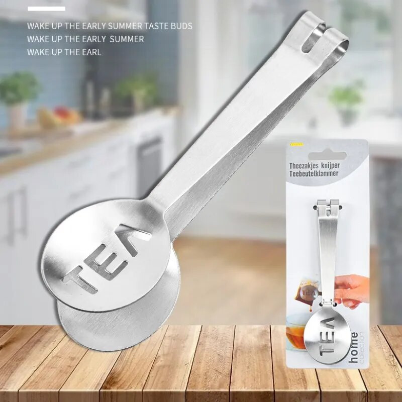Naujas nerūdijančio plieno sutirštintas citrinų spaustukas Daugiafunkcis kūrybinis arbatos spaustukas virtuvės mažas įrankis arbatos maišelio spaustukas Geros kokybės