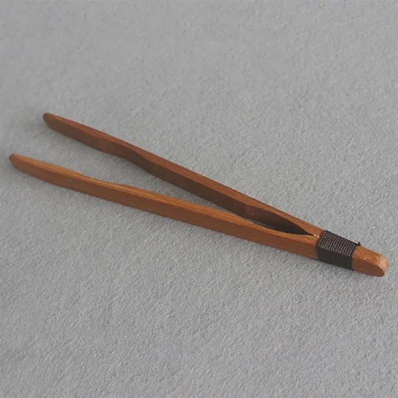 3 vnt bambuko medžio arbatos rinkinio priedai Subtilus arbatos gaminimo įrankių rinkinys Praktinis arbatos ceremonijos priedas Prašmatnus arbatos reikmenų vakarėlis