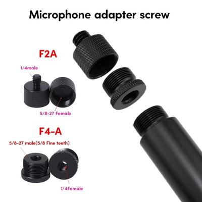 Microphone Stand Mount Adapter Screws 1/4 to 5/8 with Threaded Design Durable