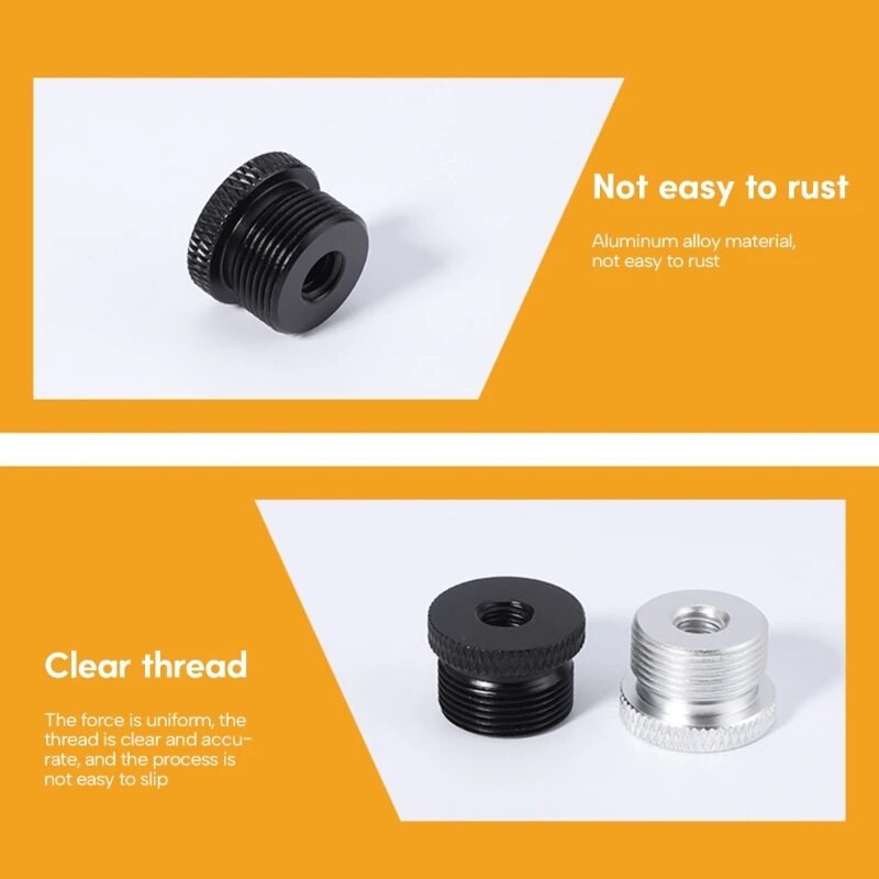 Mikrofono stovo tvirtinimo adapterio varžtai nuo 1/4 iki 5/8 su sriegiu, patvarūs