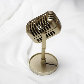 Αναβαθμισμένα ρετρό στηρίγματα μικροφώνου Μοντέλο Vintage Μικρόφωνο Σκηνής Διακόσμηση Τραπεζιού Πλαστικά Ψεύτικο μικρόφωνο αντίκα μικρόφωνο