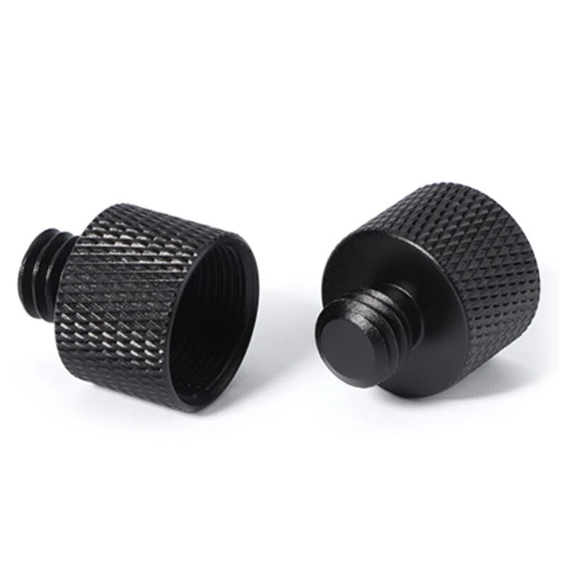 H8WA 2x mikrofono stovo adapteris 5/8 lizdo ir 3/8 vyriško sriegiuoto trikojo tvirtinimo varžtų adapterio komplektas, skirtas mikrofono tvirtinimui ir stovui