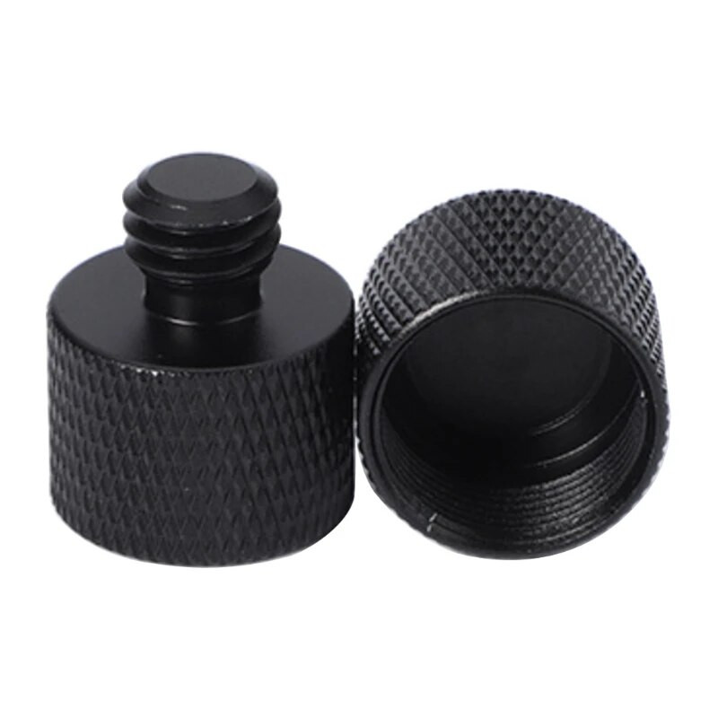 H8WA 2x mikrofono stovo adapteris 5/8 lizdo ir 3/8 vyriško sriegiuoto trikojo tvirtinimo varžtų adapterio komplektas, skirtas mikrofono tvirtinimui ir stovui