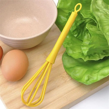 Кухненски инструменти Здрави и здрави зелени прибори за печене, които не се деформират лесно 18,5 см бъркалка Удобен захват Жълта ръка