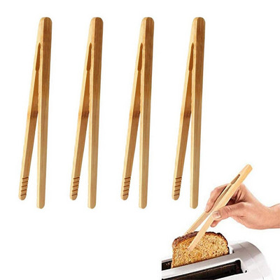8 bucăți 18 cm agrafă de ceai din bambus clește pentru pâine alimente zahăr veselă din lemn stoarcetor durabil pentru slănină instrument practic de gătit