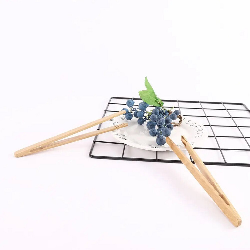 8 vnt. 18 cm bambukinės arbatos spaustukai duonos žnyplės Maisto cukraus mediniai stalo įrankiai Patvarus šoninės spaustukas Praktiškas maisto gaminimo įrankis