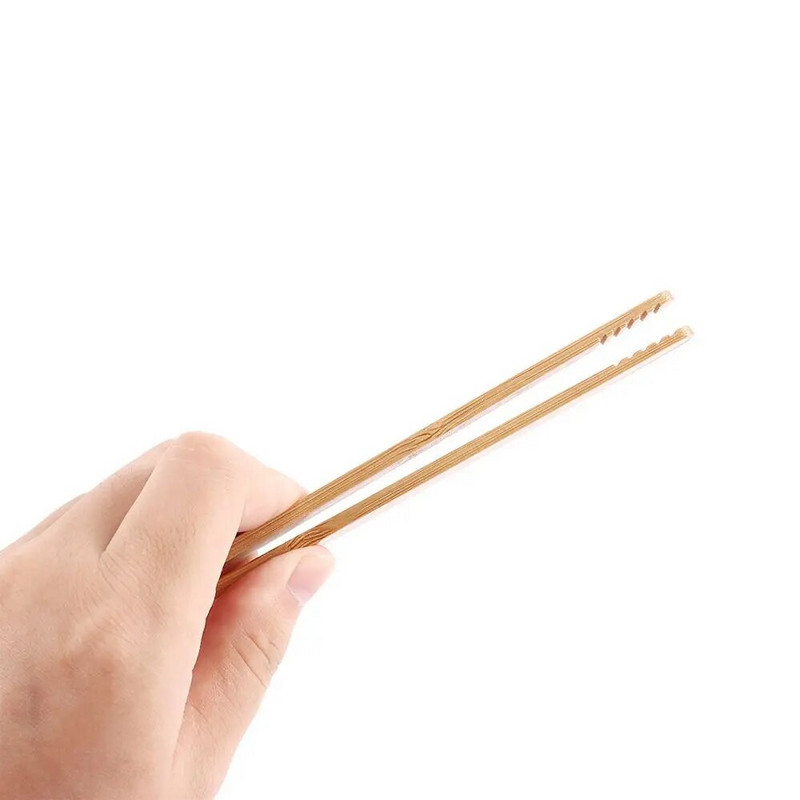 8 vnt. 18 cm bambukinės arbatos spaustukai duonos žnyplės Maisto cukraus mediniai stalo įrankiai Patvarus šoninės spaustukas Praktiškas maisto gaminimo įrankis