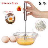 Ημιαυτόματος Αυγοδάρτης, Ανοξείδωτο ατσάλι, Στυλ Πρέσσας Χεριού, Αναδευτήρας Κρέμας, Χειροκίνητος Μίξερ, Οικιακά Αξεσουάρ Κουζίνας Εργαλεία