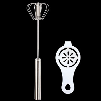 Полуавтоматична бъркалка за яйца, неръждаема стомана, стил на ръчна преса, бъркалка за крем, ръчен миксер, инструменти за домакински кухненски принадлежности
