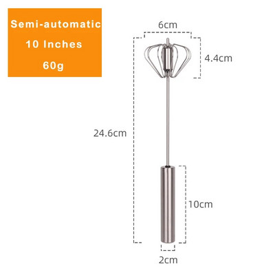 Ημιαυτόματος Αυγοδάρτης, Ανοξείδωτο ατσάλι, Στυλ Πρέσσας Χεριού, Αναδευτήρας Κρέμας, Χειροκίνητος Μίξερ, Οικιακά Αξεσουάρ Κουζίνας Εργαλεία
