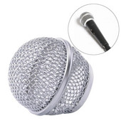 Mrežasti poklopac za glavu mikrofona sa žičanim mikrofonom, zamjena metalne rešetke mikrofonske glave, DIY dijelovi za Shure SM58/Beta58/Beta58a R6A0