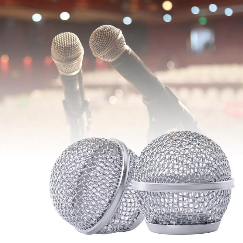 Vadu mikrofona tīkla galvas lodīšu vāciņa nomaiņa, metāla galviņas mikrofona režģis, DIY daļas Shure SM58/Beta58/Beta58a R6A0
