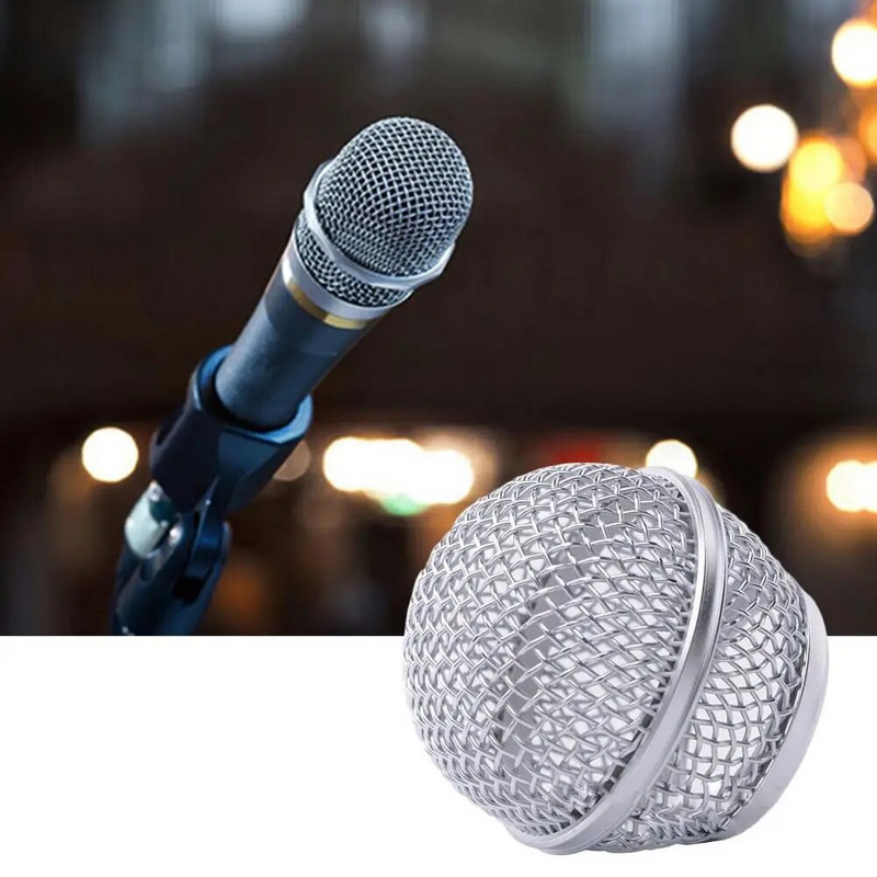 Vadu mikrofona tīkla galvas lodīšu vāciņa nomaiņa, metāla galviņas mikrofona režģis, DIY daļas Shure SM58/Beta58/Beta58a R6A0
