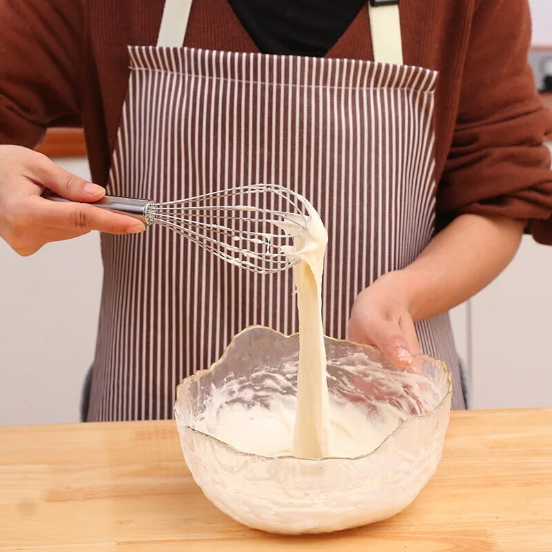 8/10/12 colių nerūdijančio plieno kiaušinių plaktuvas Rankinis virtuvės sausainių konditerijos maišytuvai Pieno kremo sviesto pyragų maišytuvas Maisto kepimo įrankiai