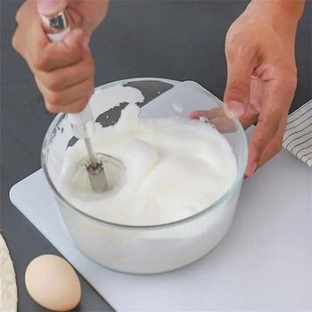 Μίξερ αυγοδάρτη Ημιαυτόματο εργαλείο μαγειρέματος από ανοξείδωτο χάλυβα Egg Cream Stirring Whisk Χειροκίνητο Αξεσουάρ εργαλείων ψησίματος κουζίνας