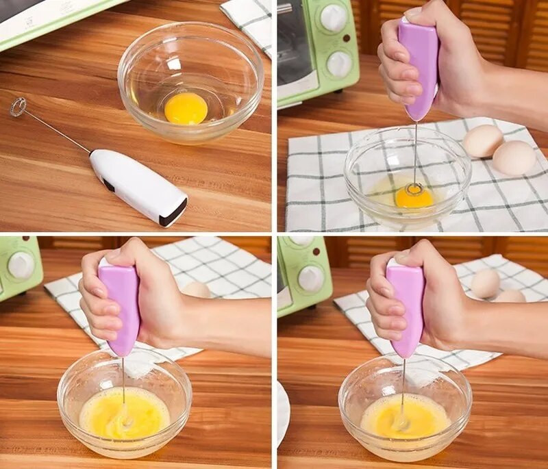1 kom Mlijeko Pijte Kava Mikser Pjenjača Električna mješalica za jaja Nastavljač za pjenjenje Pjenilica Mini ručka Miješalica Praktični kuhinjski alat za kuhanje