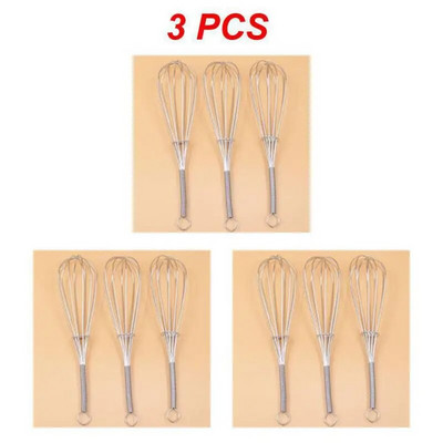 1 ~ 10 vnt. 18 cm kiaušinių maišymas 304 nerūdijančio plieno vielos plaktuvas Rankinis kiaušinių plakimo maišytuvas Virtuvinis kepimo indų strypeliai suplakti grietinėlės sviestą