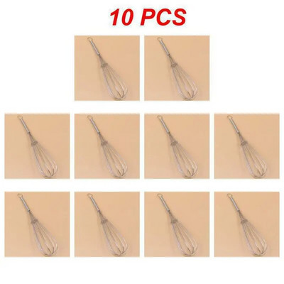 1 ~ 10 vnt. 18 cm kiaušinių maišymas 304 nerūdijančio plieno vielos plaktuvas Rankinis kiaušinių plakimo maišytuvas Virtuvinis kepimo indų strypeliai suplakti grietinėlės sviestą